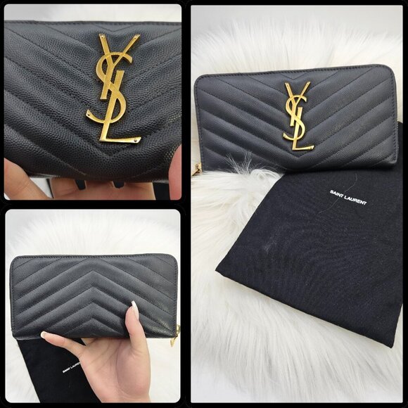Saint Laurent  Cassandre Matelassé Zip Around Wallet - Picture 13 of 17